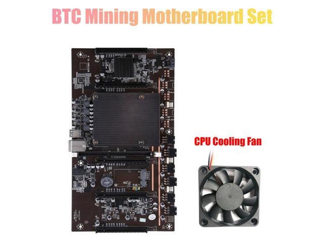 X79 H61 BTC Miner Motherboard with CPU Cooling Fan LGA 2011 DDR3 Support 3060 3070 3080 Graphics Card for BTC Mining