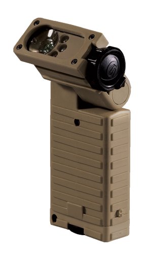 Streamlight 14026 Sidewinder Flashlight with Alkaline Batteries, Helmet Mount and White/Red/Blue/IR LED, Coyote
