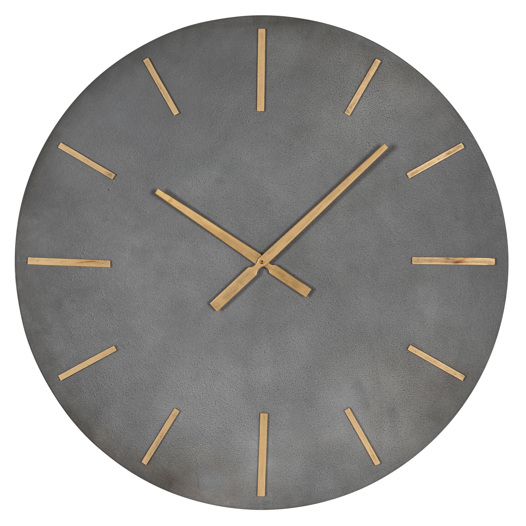 Adalynn Wall Clock Gray With Gold Arms