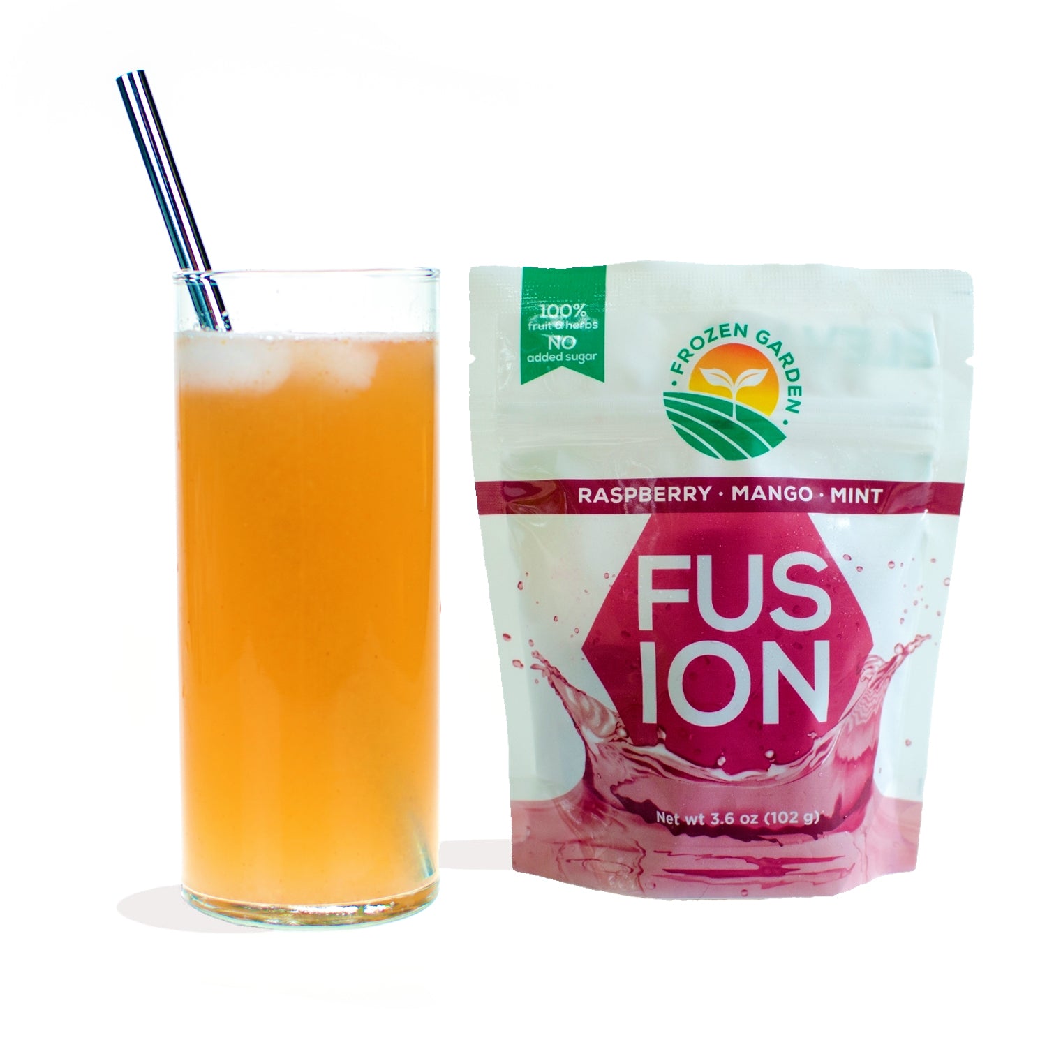 Raspberry-Mango-Mint Fusion Beverage Infuser Frozen Garden Water Enhancer Fruit Infused Water Flavored Water Keto Water