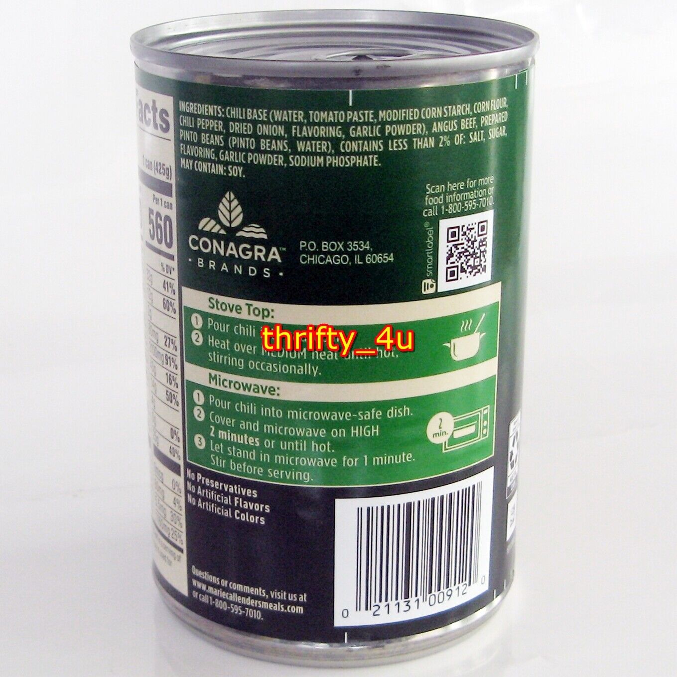 Marie Callender S Angus Beef Chili Canned Meal  15 Oz thumbnail
