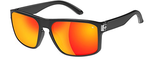 Adidas Originals AH5800 6051 Black Malibu Wayfarer Sunglasses Lens Mirrored