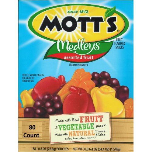 Mott's Medleys - Assorted Fruit Flavored Snacks - 80 Single Serve Pouches (4 LBs Total)