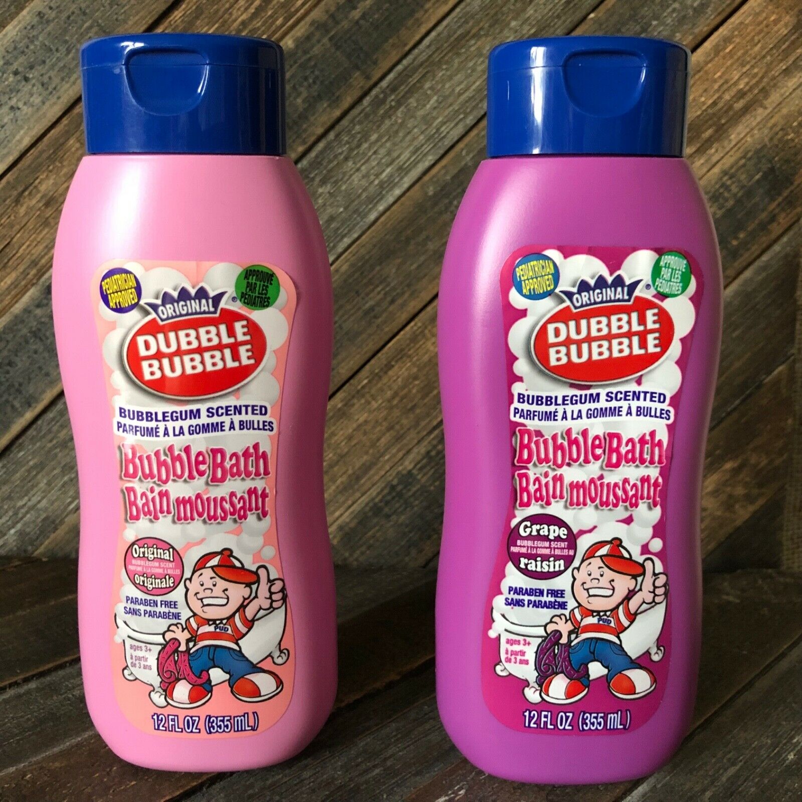 Two Bubblegum Scented Bubble Bath Dubble Bubble 12 Fl Oz per Bottle