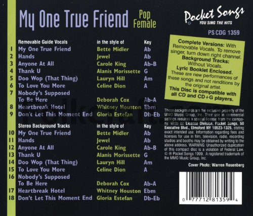Sing the Hits of My One True Friend - Pop Female (Karaoke) thumbnail