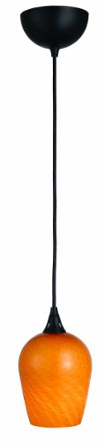 Design House 517144 Hastings Collection Art Glass Pend-Light, 8-Inch by 5-Inch, Oil Rubbed Bronze