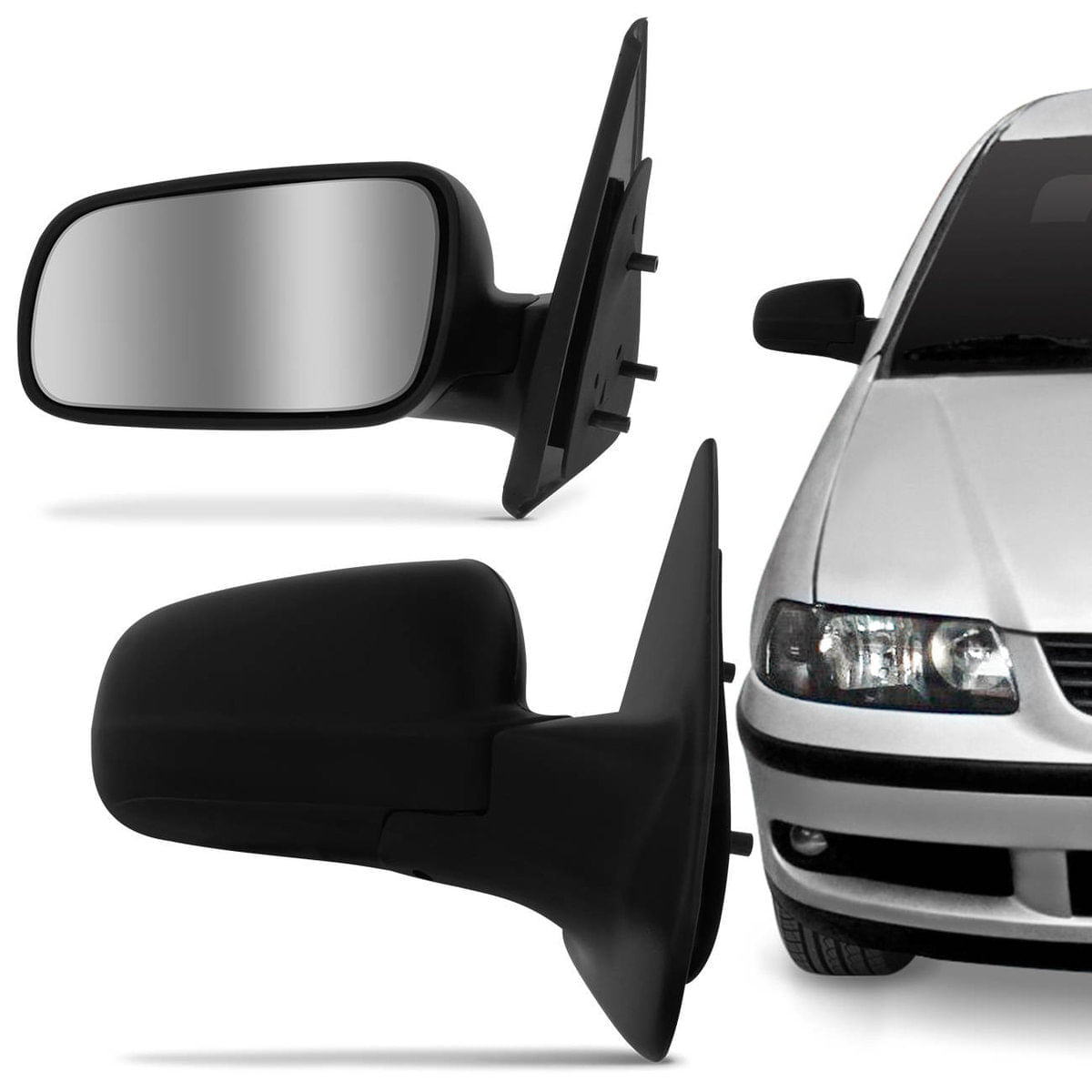 Retrovisor Gol G3 00 01 02 03 04 05 G4 06 07 08 09 10 11 12 13 14 Sem Controle 2 Portas - Lado Direito + Lado Esquerdo