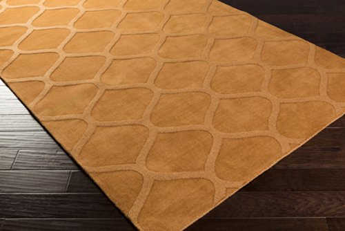 Surya Mystique M-5105 Transitional Hand Loomed 100% Wool Golden Ochre 3'3