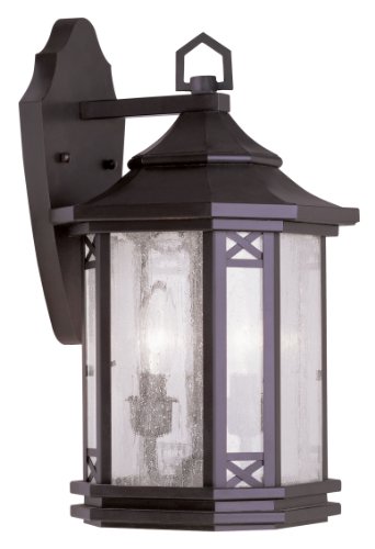 Livex Lighting 2312-07 Tahoe 2-Light Outdoor Wall Lantern, Bronze