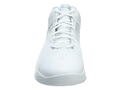Nike Men's the Overplay VIII White/White/Metallic Silver Basketball Shoe 10 Men US thumbnail