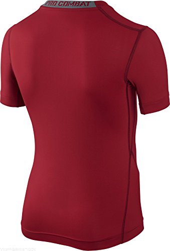 NIKE Pro Core Compression Boy's Short Sleeve Top, Red, Age 10-12/M thumbnail