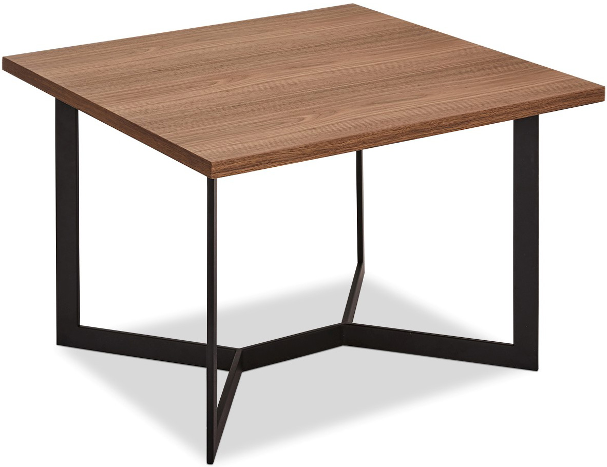 24Designs Tokyo Bijzettafel - B70 X D70 X H52 - Amerikaans Walnotenfineer - Metaal thumbnail