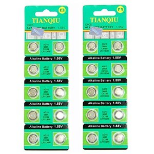 Bluecell 20 Pcs AG10 Alkaline Button Cell Battery 389A CX189 LR1130W for Watch Toy Calculator thumbnail