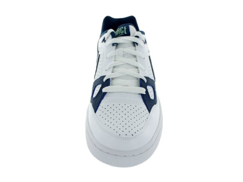 Nike Men's Son of Force White/White/Black/Green Glow Basketball Shoe 10 Men US thumbnail