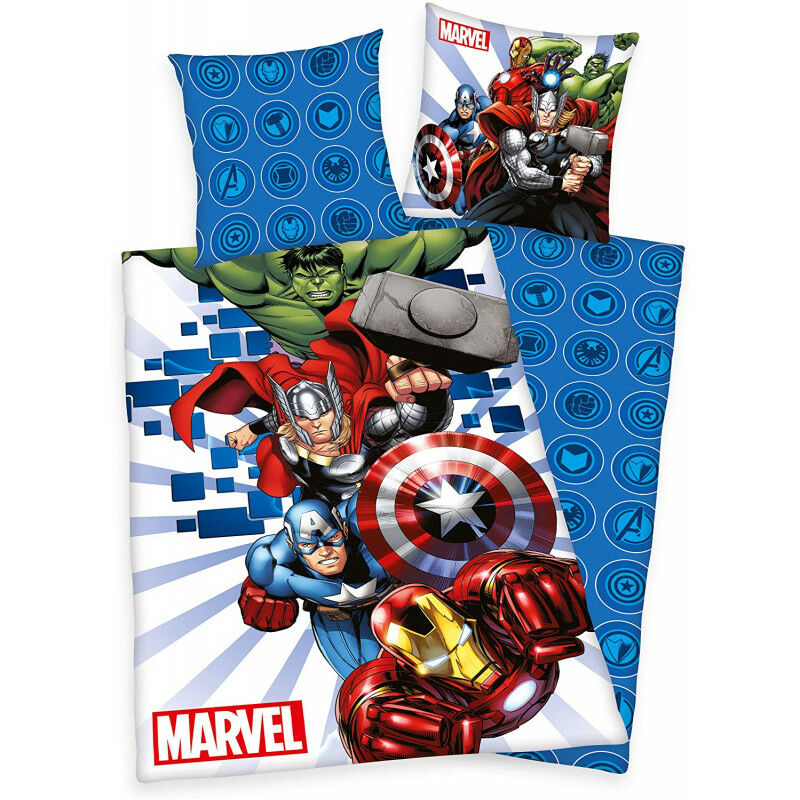 Parure De Couette 140 X 200 'Marvel Avengers' Microfibre / 100% Polyester