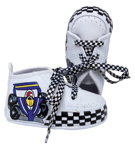 Lil Tootsies Hand-Painted Baby Shoes, Vroom, 3-6 Months thumbnail