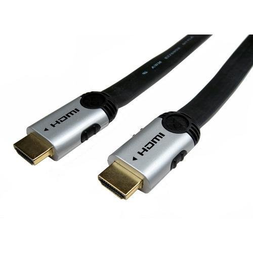 Cables Unlimited R-PCM-2292-03M Factory Re-Certified UltraFlat High Speed HDMI Cable for 3D, 4K and Audio Return (3 Meter, Black)