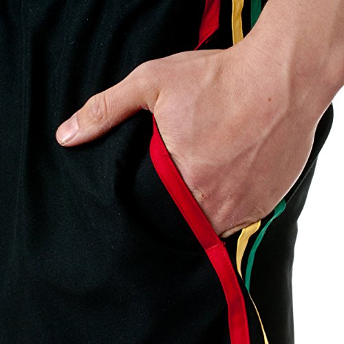 Adidas Men's Volley Stripe Swim Shorts, Black Mult, Size X-Large