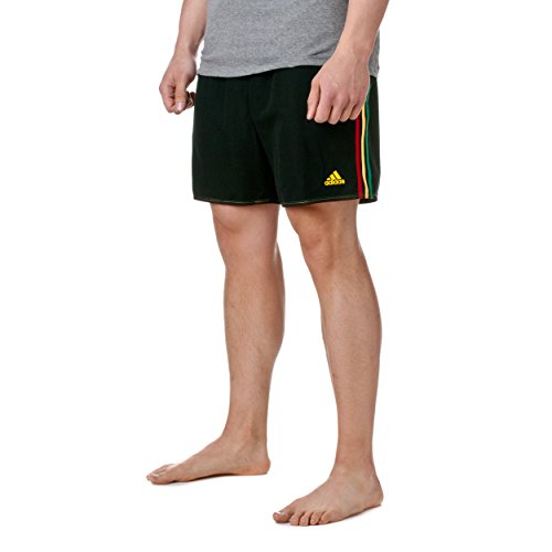Adidas Men's Volley Stripe Swim Shorts, Black Mult, Size X-Large thumbnail