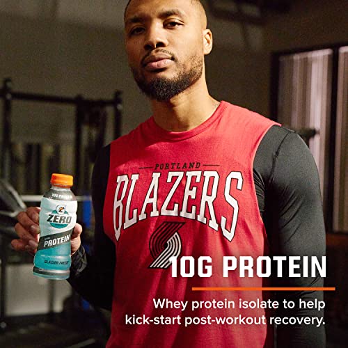 Gatorade Zero with Protein, 10g Whey Protein Isolate, Zero Sugar, Electrolytes, 3 Flavor Variety Pack, 16.9 Fl Oz, 12 Pack thumbnail