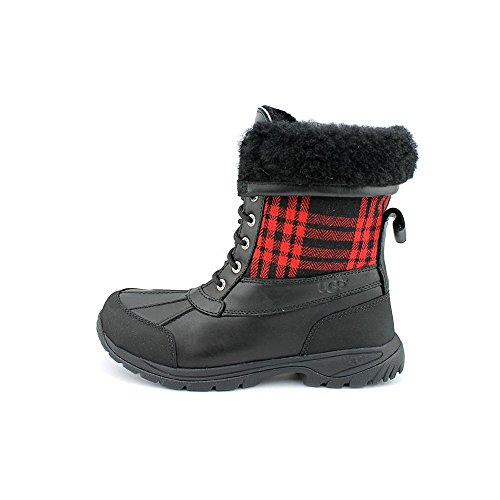 UGG Australia Men's Butte Plaid Casual Shoes,Black/Lodge Red,11 US thumbnail