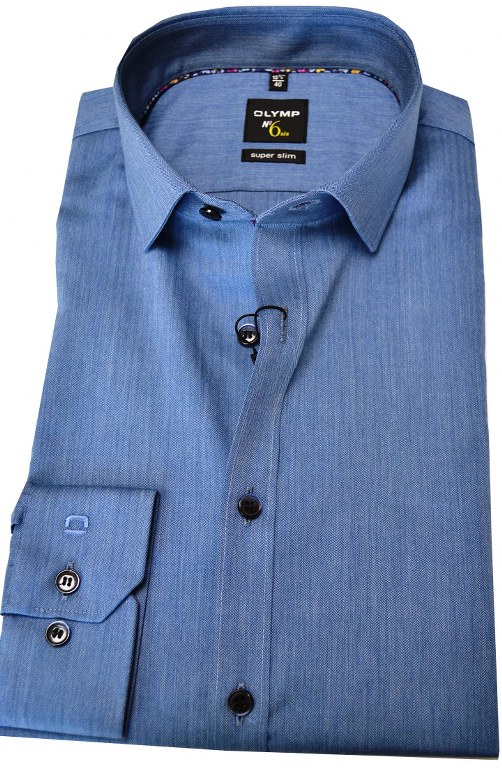 Langarm Freizeithemd 2554/84 Hemden, Rauchblau 40