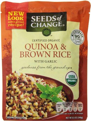 Seeds of Change Quinoa & Brown Rice with garlic, 8.5 oz (Pack of 6)