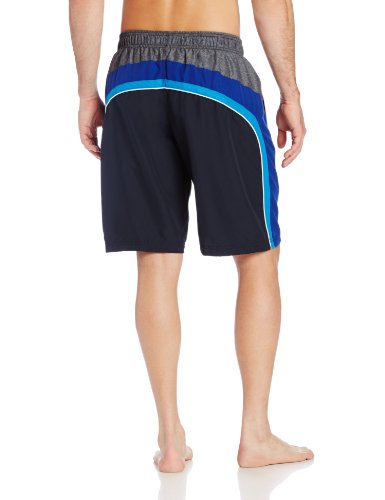 Speedo Men's Sidewinder Splice Volley Swim Trunks, Navy, Small