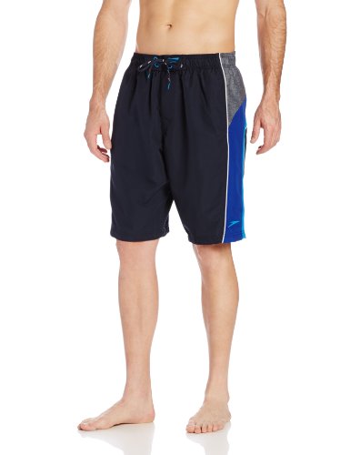 Speedo Men's Sidewinder Splice Volley Swim Trunks, Navy, Small thumbnail