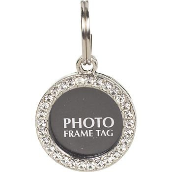 Dickens' Closet Small Silver Circle Photo Tag Charm