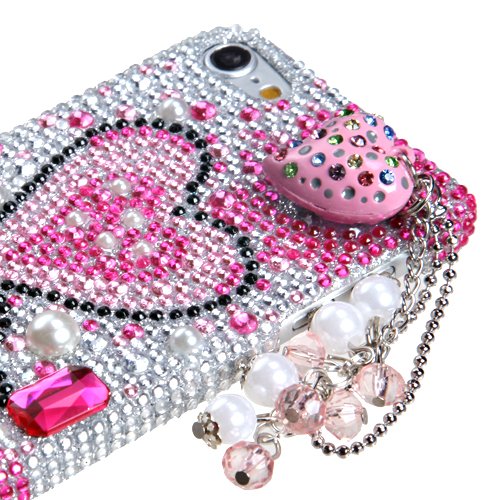 Combo Pack MYBAT Pink Charming Hearts Premium 3D Diamante Back Protector Cover ( with Package ) for APPLE iPod Touch (5th Generation) and for iPod Tou thumbnail