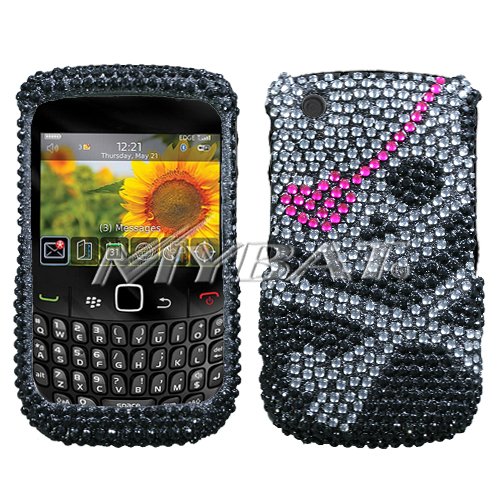 Skull Diamante Protector Cover for BlackBerry 8520, 8530