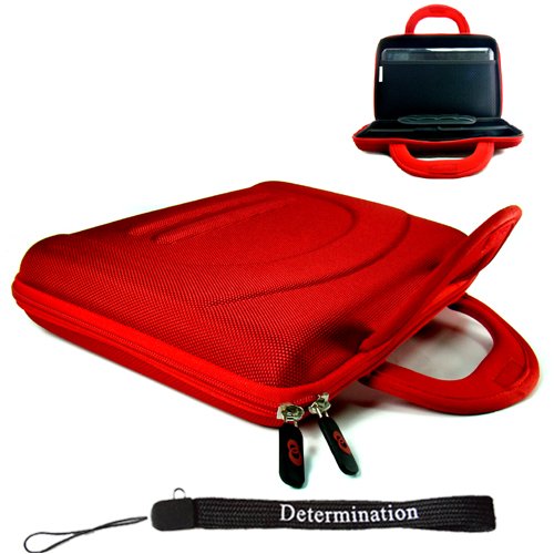 Coby Electronics TF-DVD1021 TF DVD 1021 10-Inch Slim Portable DVD Player Kroo 11273 Cube Case (RED) + Includes a Determination Hand Strap