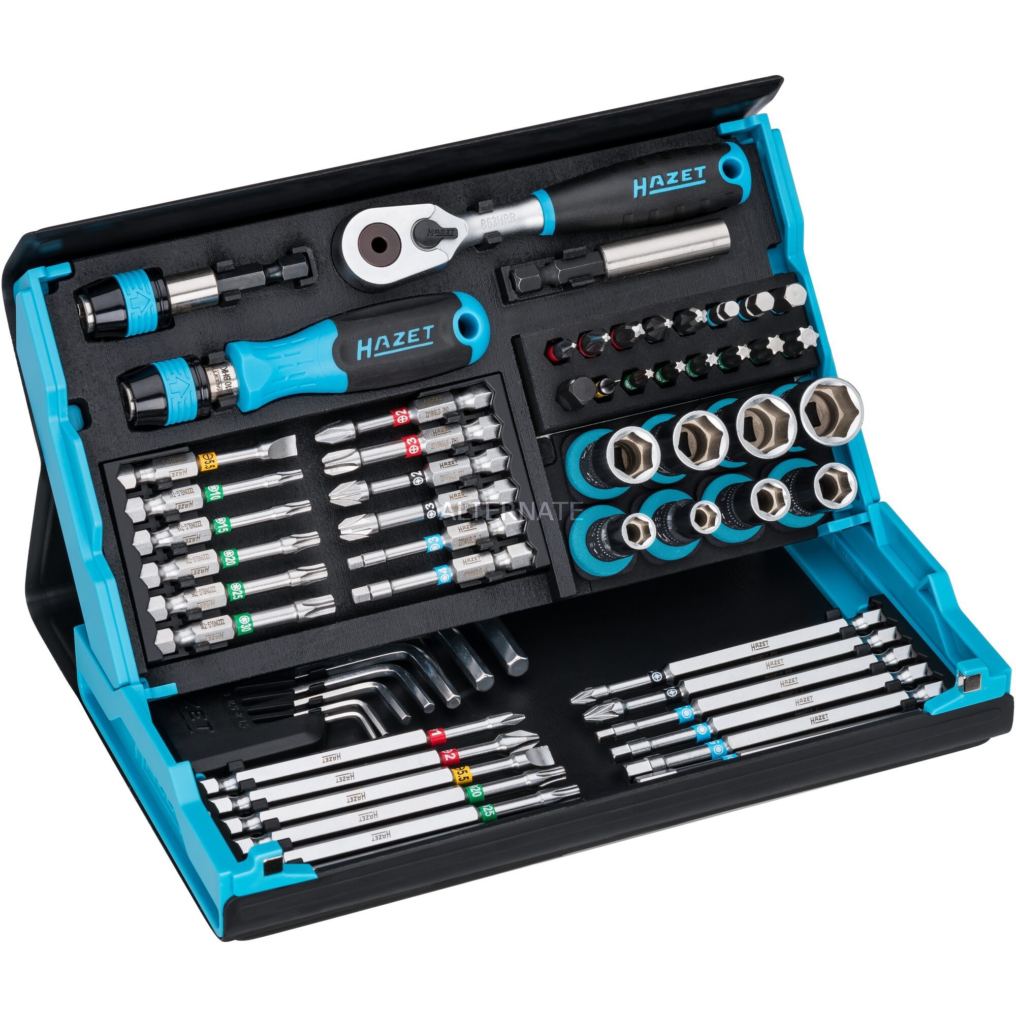 Hazet 2200SC-32 Bit Set 59-piece Compact Folding Made in Germany