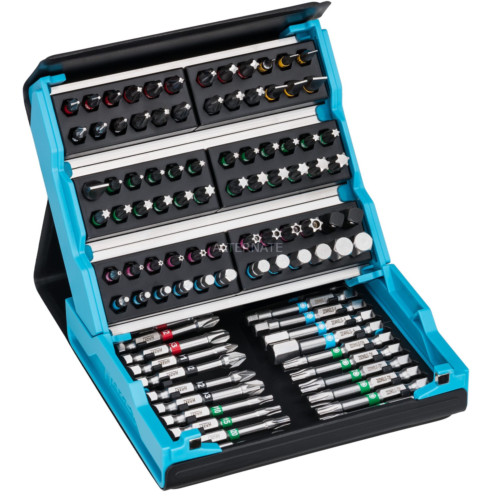 Hazet 2200SC-3 Bit Set 96-Piece Sturdy German Made Compact Tool Kit
