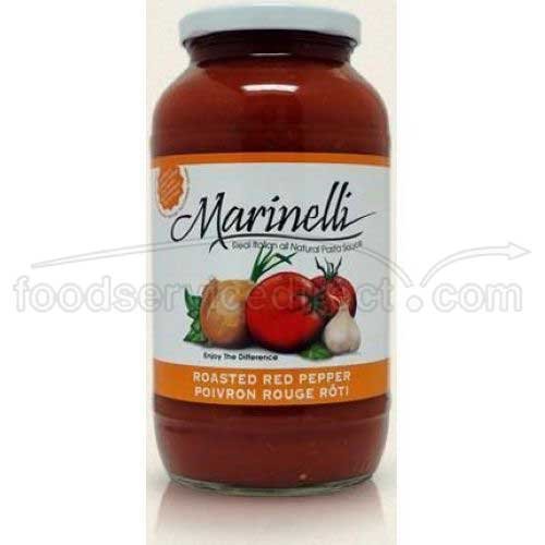 Marinellis Roasted Sweet Red Pepper True Italian Pasta Sauce, 24 Ounce -- 6 per Case.