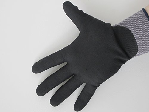 (10-Pair) S.C. 0255 Nitrile Micro-Foam Palm Coated Seamless Knit Glove with 15 Gauge Nylon Shell Gray Size-Large thumbnail