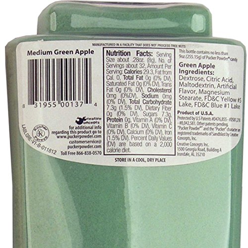 Pucker Powder Sour Green Apple Candy, 9 Ounces thumbnail