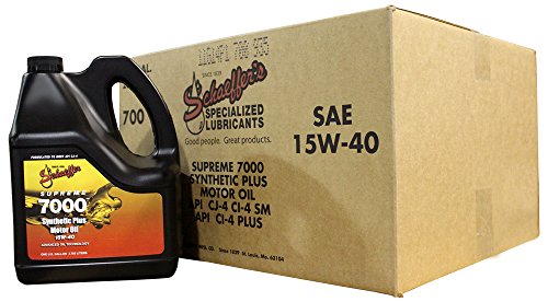 Schaeffer Manufacturing 0700-006 Supreme 7000 Synthetic Plus Engine Oil 15W-40, 1 Gal (Pack of 6)