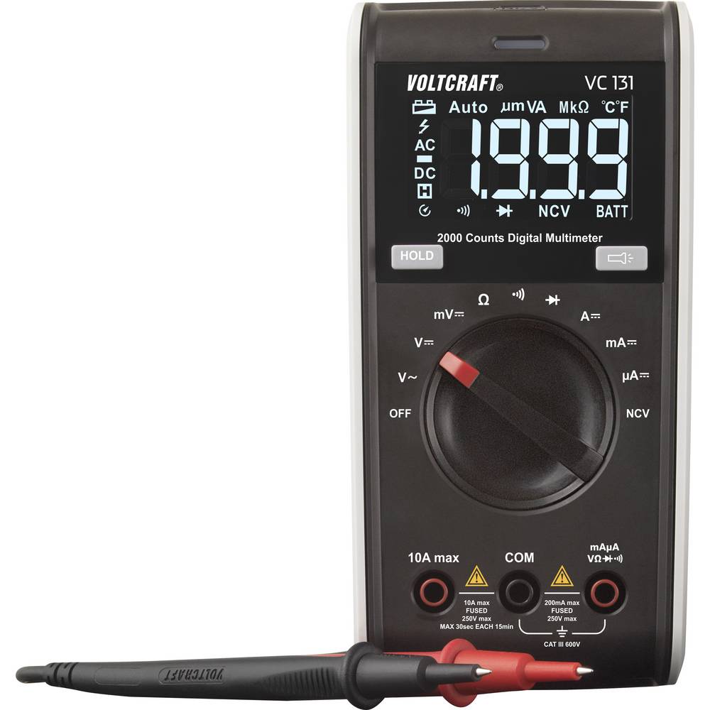 VOLTCRAFT VC131 Multimeter Calibrated to Digital CAT III 250 V Unts