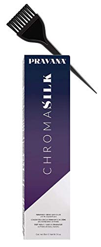Pravana Chromasilk Permanent Creme Hair Color with Silk & Keratin Proteins, 3 Oz / 90 Ml (w/ Sleek Brush) Chroma Silk Cream Haircolor Dye (10.4 Ultra