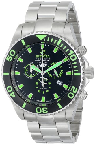 Invicta Mens Reserve Grand Diver Lume Swiss Quartz Movement Stainless Steel Bracelet Watch 1021 thumbnail