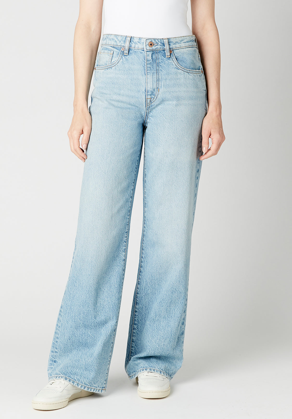 Buffalo - HIGH RISE WIDE LEG Mid Blue ADDIE Jeans - BL15816 INDIGO - 33