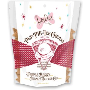 Lazy Dog Cookie, Pup-Pie® & Ice Cream, Treats for Dogs, Triple Berry Slice Swirled with Peanut Butter Cup Scoop, 5 Oz (142 G)
