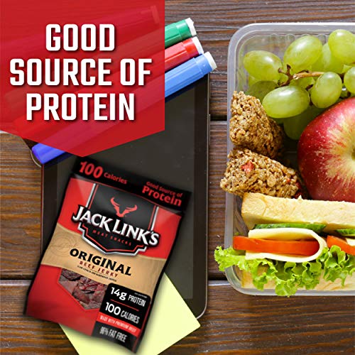 Jack Link's Beef Jerky Variety Pack Includes Original and Teriyaki Flavors, on the Go Snacks, 13g of Protein per Serving, 9 Count of 1.25 Oz Bags thumbnail
