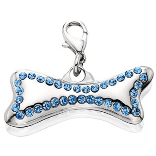 SDISC Studded Austrian Crystal Collar Charm - Blue