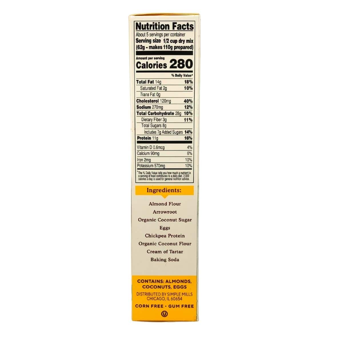 Simple Mills Just-Add-Water Original Protein Almond Flour Pancake Mix - 10.4oz thumbnail