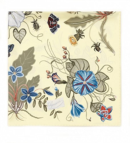Gucci Women's 3714433 G001 9300 Flora Knight Cream Silk Foulard - UNI