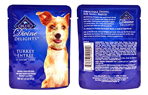 Blue Buffalo Divine Delights Wet Dog Food Variety Pack - 6 Flavors (Duck, Lamb, Chicken, Turkey, Salmon, and Beef) - 3oz Each (6 Total Pouches) thumbnail