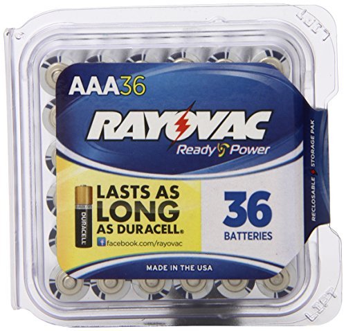 Rayovac Alkaline Pro-Pack AAA Batteries, 824-36PPF UnitCount: 36 Size: AAA Model: 824-36PPF Health and Beauty
